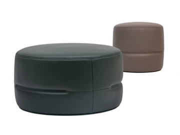 DS-760 - Round leather pouf by de Sede - view 2